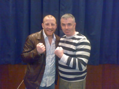 Fergal Mckenna with world boxing champion Eamon Mcgee