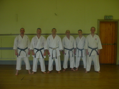 A group of Instructors teaching bunkai applications at Monaghan